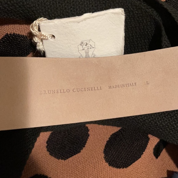 NWT Brunello Cucinelli tie leather belt in black🖤 - Picture 7 of 8